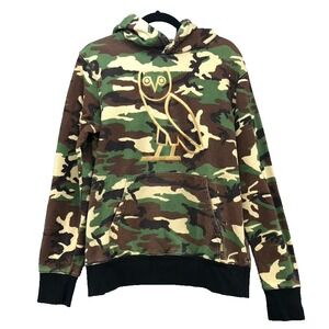 Octobers Very Own Hoodie Sweatshirt Mens Medium Camouflage Owl Streetwear